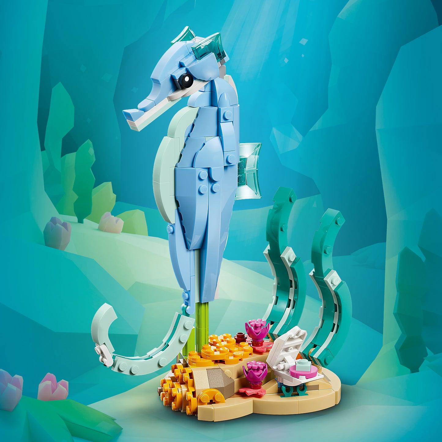 LEGO® Creator 3in1 Zeedieren: Prachtige Dolfijnen - Bouw Om tot een Zeepaardje of Krab - 31385