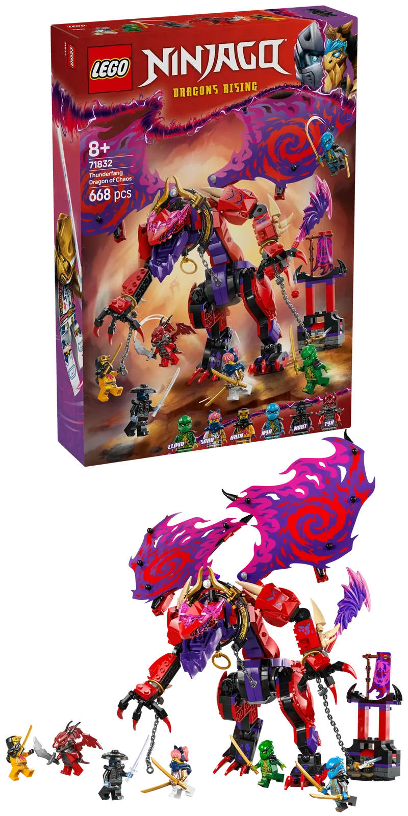 LEGO Bliksemtand Draak van Chaos 71832 Ninjago