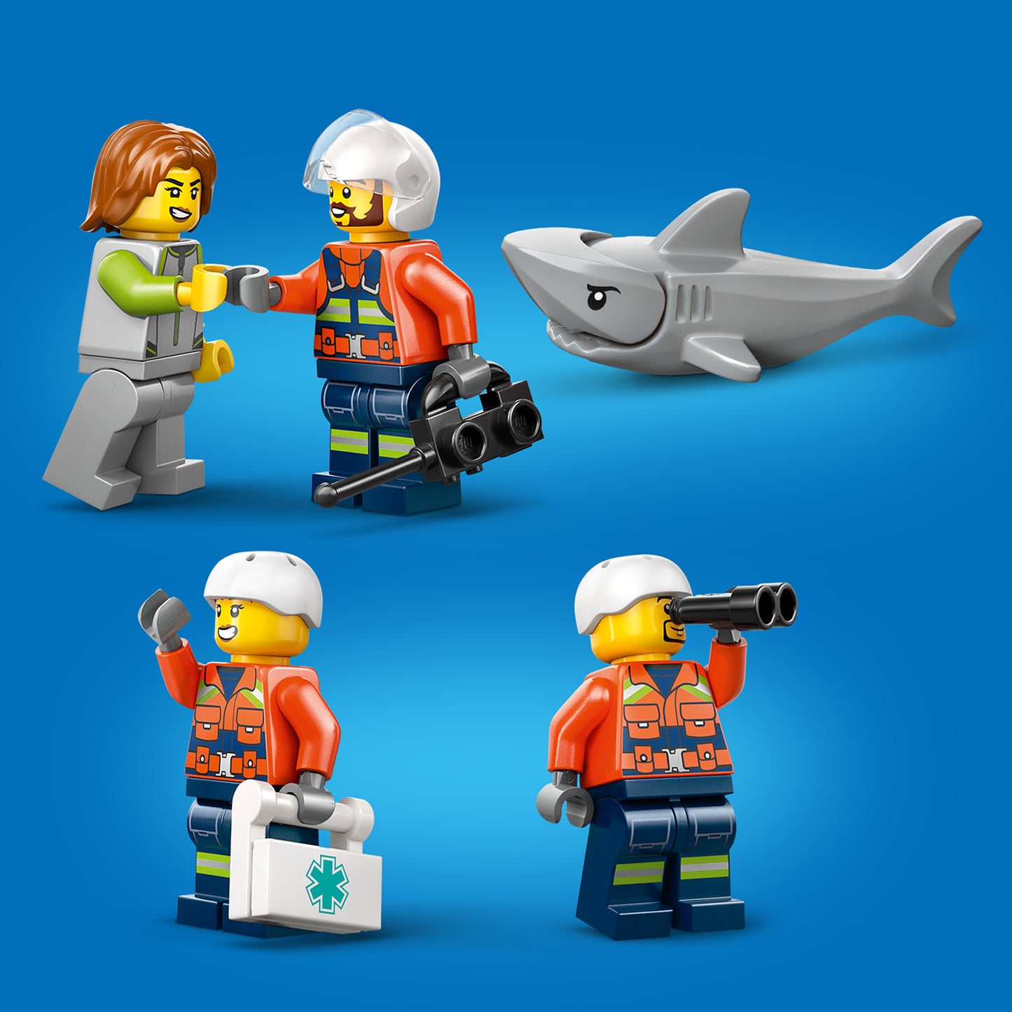 LEGO® City Kustwacht Helikopter - Bouw- en Speelset - Hulpdienstvoertuig - Speelgoed met 4 Minifiguren - 60503