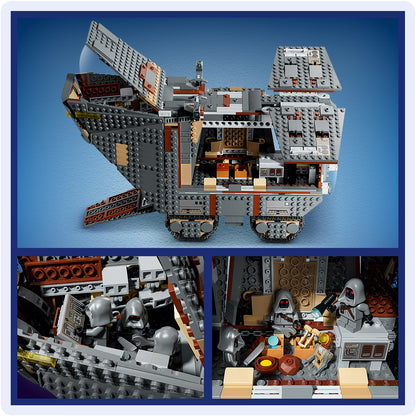 LEGO Star Wars 75453 Offworld Sandcrawler en Mudhorn - Voertuig Bouwpakket voor Kinderen en Tieners met 7 Personages Incl. Grogu - Cadeau voor Jongens, Meisjes en de Mandalorian Fans vanaf 14 Jaar