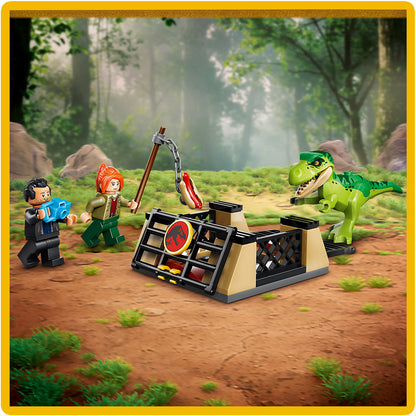 LEGO Jurassic World Jonge T. Rex Transporttruck - Speelgoed Dinosaurus voor Kinderen - Bouwpakket met T. Rex Figuur, 2 Minifiguren en Terreinwagen - Cadeau voor Jongens en Meisjes vanaf 4 Jaar 77978