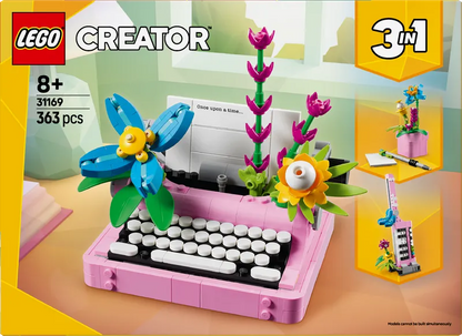 LEGO Typewriter with Flowers 31169 Creator 3-in-1