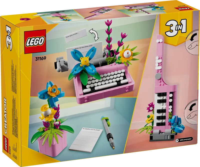 LEGO Typewriter with Flowers 31169 Creator 3-in-1