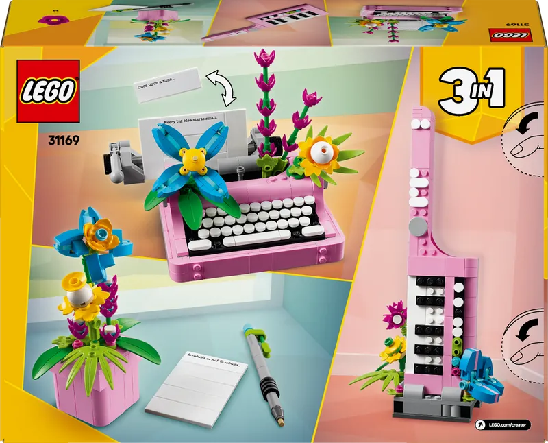 LEGO Typewriter with Flowers 31169 Creator 3-in-1
