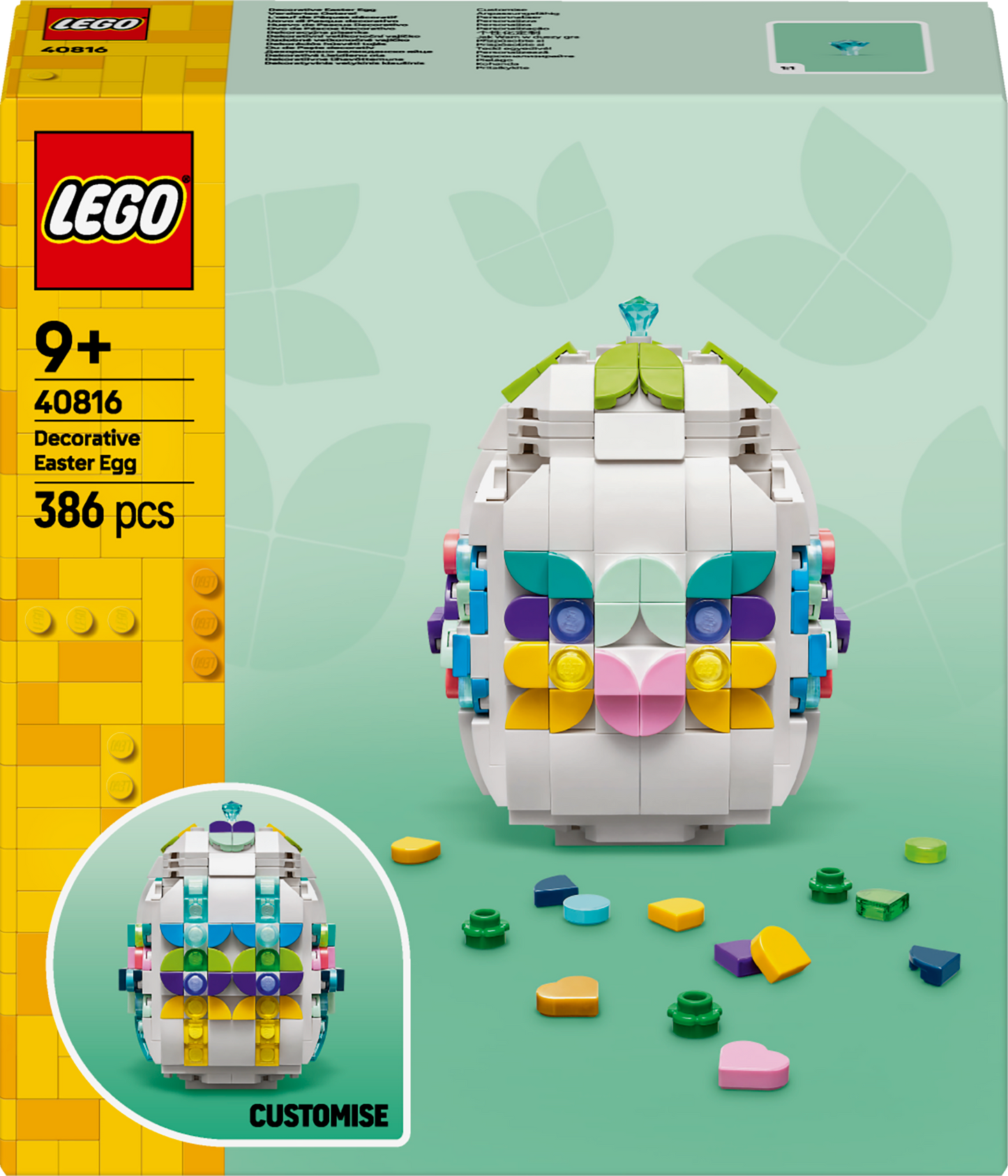 LEGO Paasei Versieren Paasdecoratie en Bouwpakket met Speelgoed voor Kinderen 40816