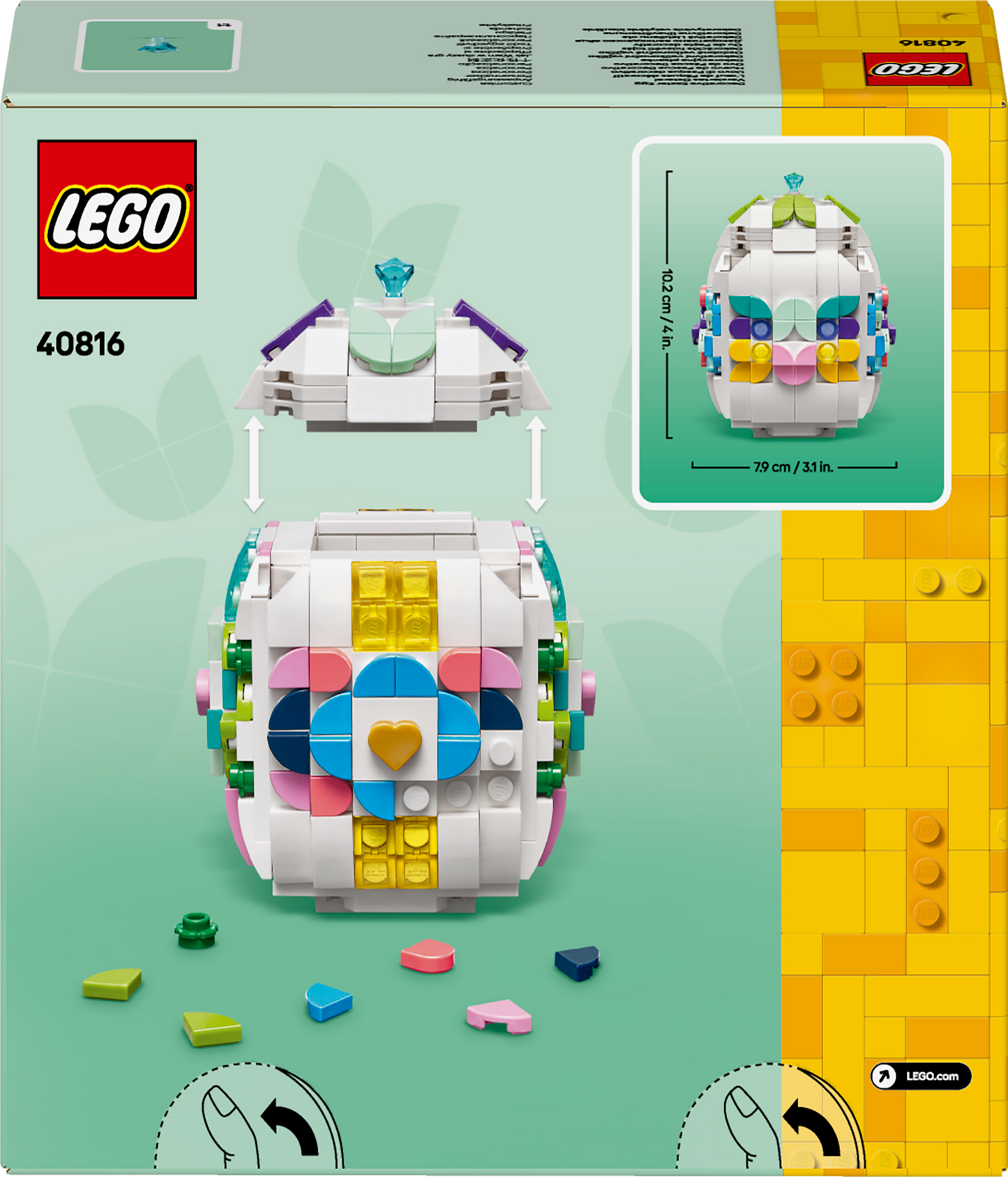 LEGO Paasei Versieren Paasdecoratie en Bouwpakket met Speelgoed voor Kinderen 40816
