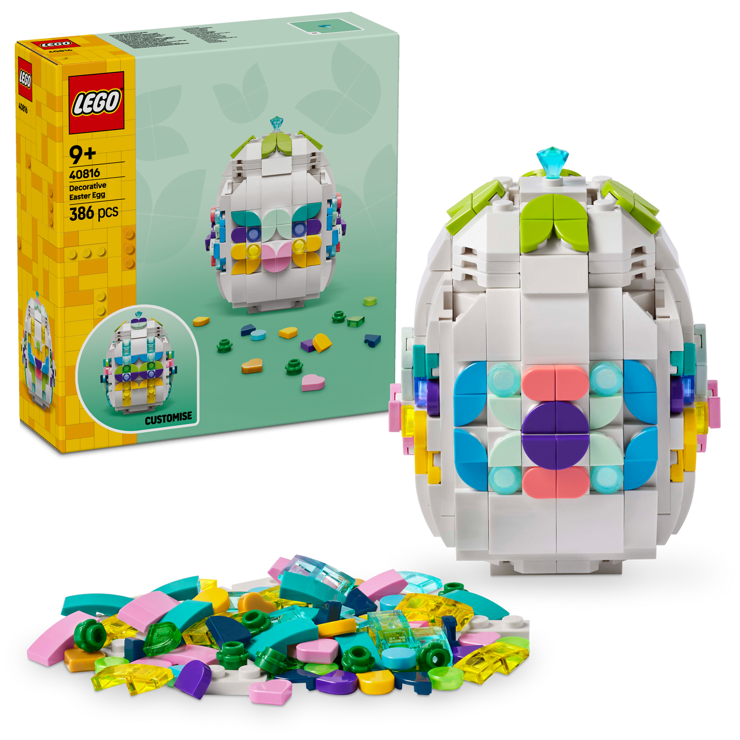 LEGO Paasei Versieren Paasdecoratie en Bouwpakket met Speelgoed voor Kinderen 40816