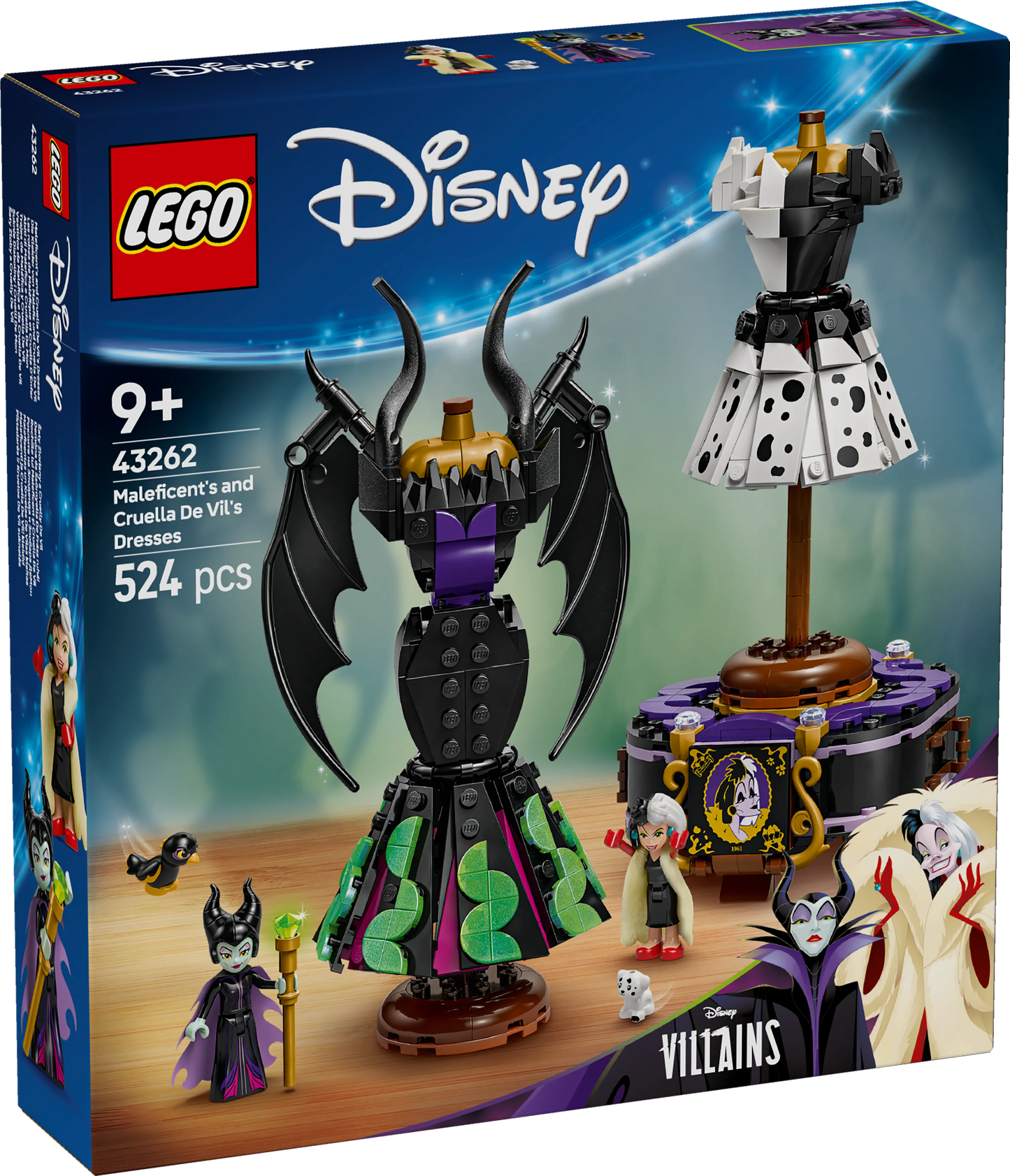 LEGO Maleficent and Cruella De Ville's dresses 43262 Disney