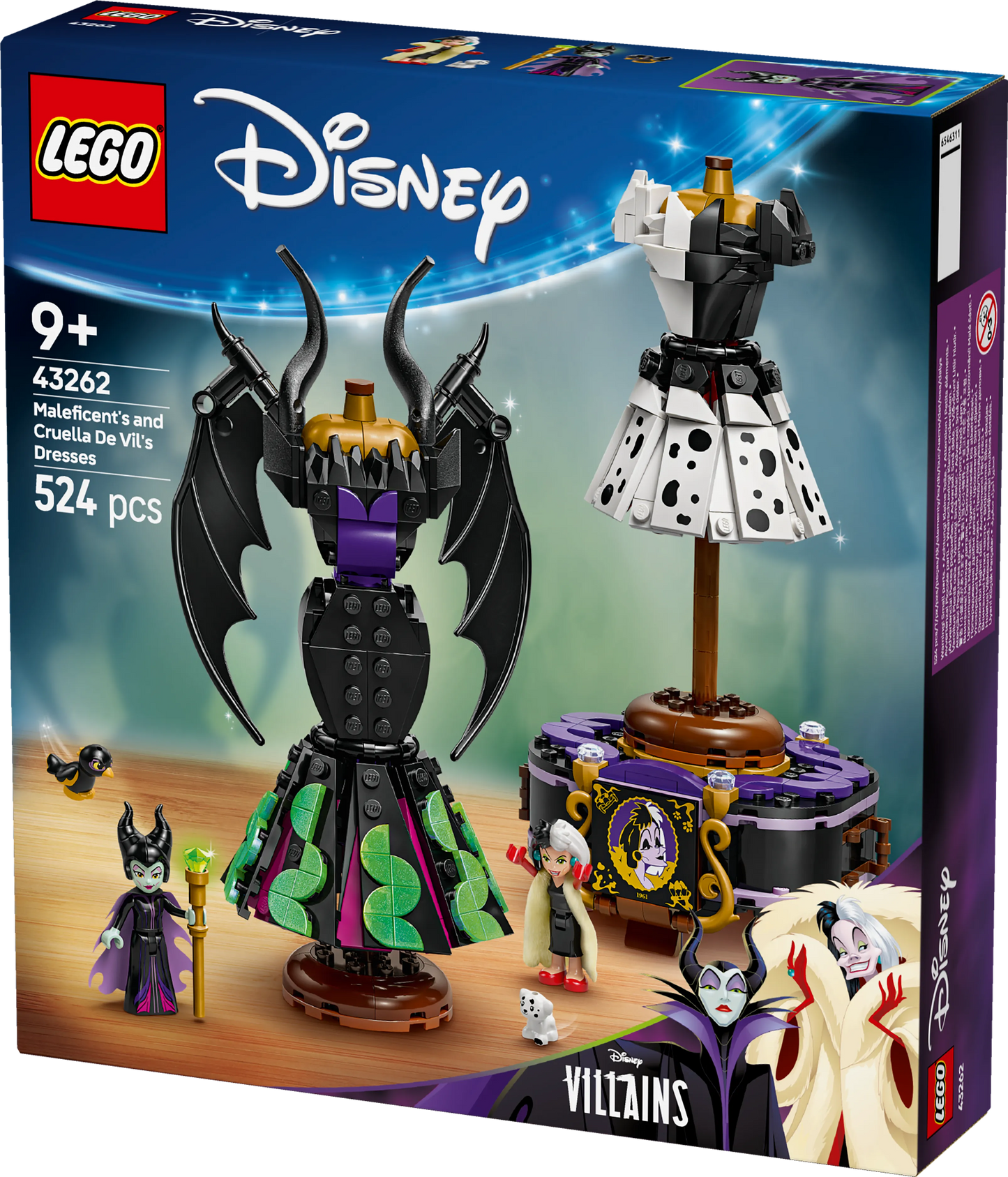 LEGO Maleficent and Cruella De Ville's dresses 43262 Disney