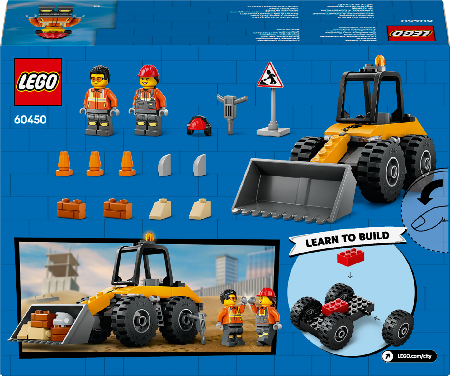LEGO Yellow Wheel Loader Excavator 60450 City