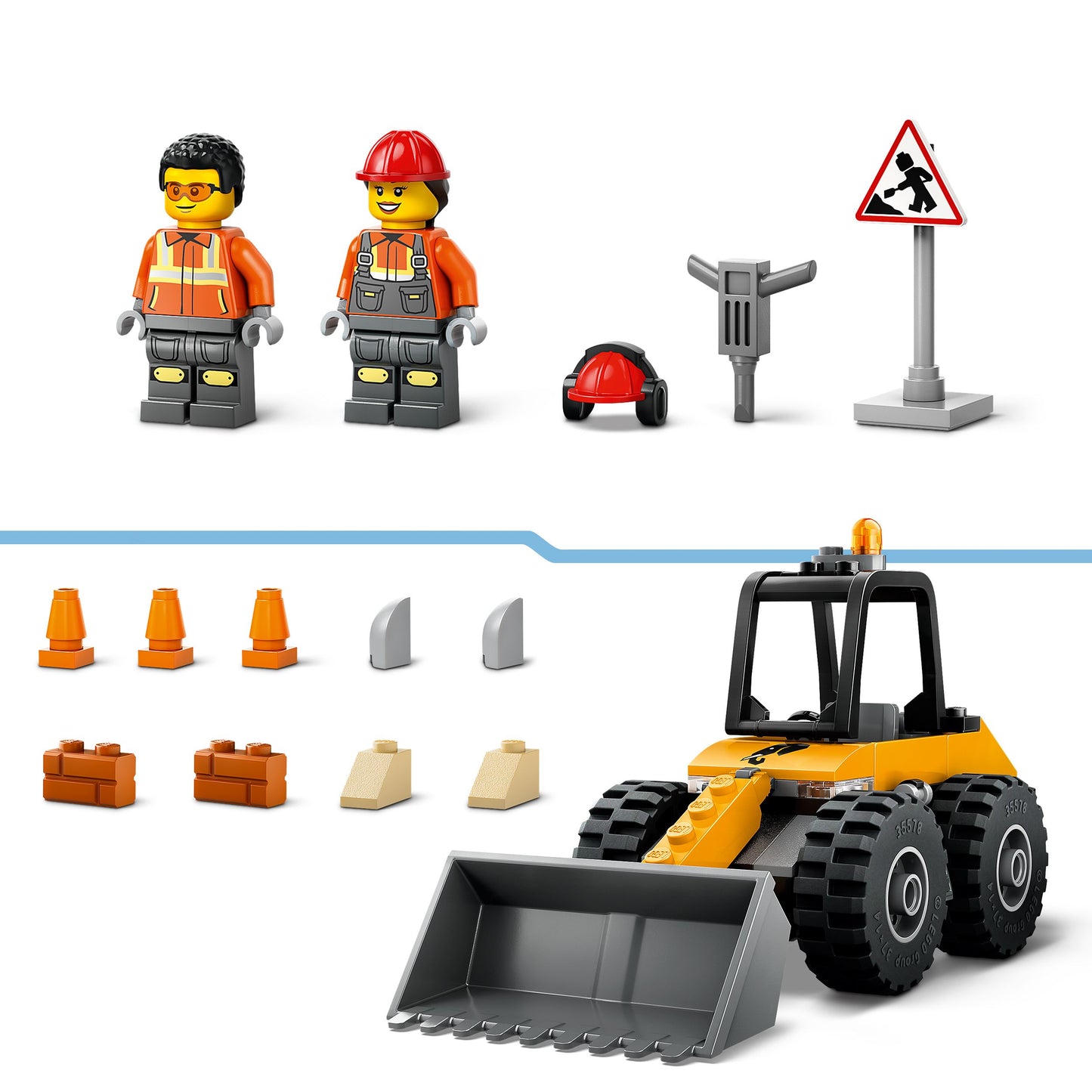 LEGO Yellow Wheel Loader Excavator 60450 City