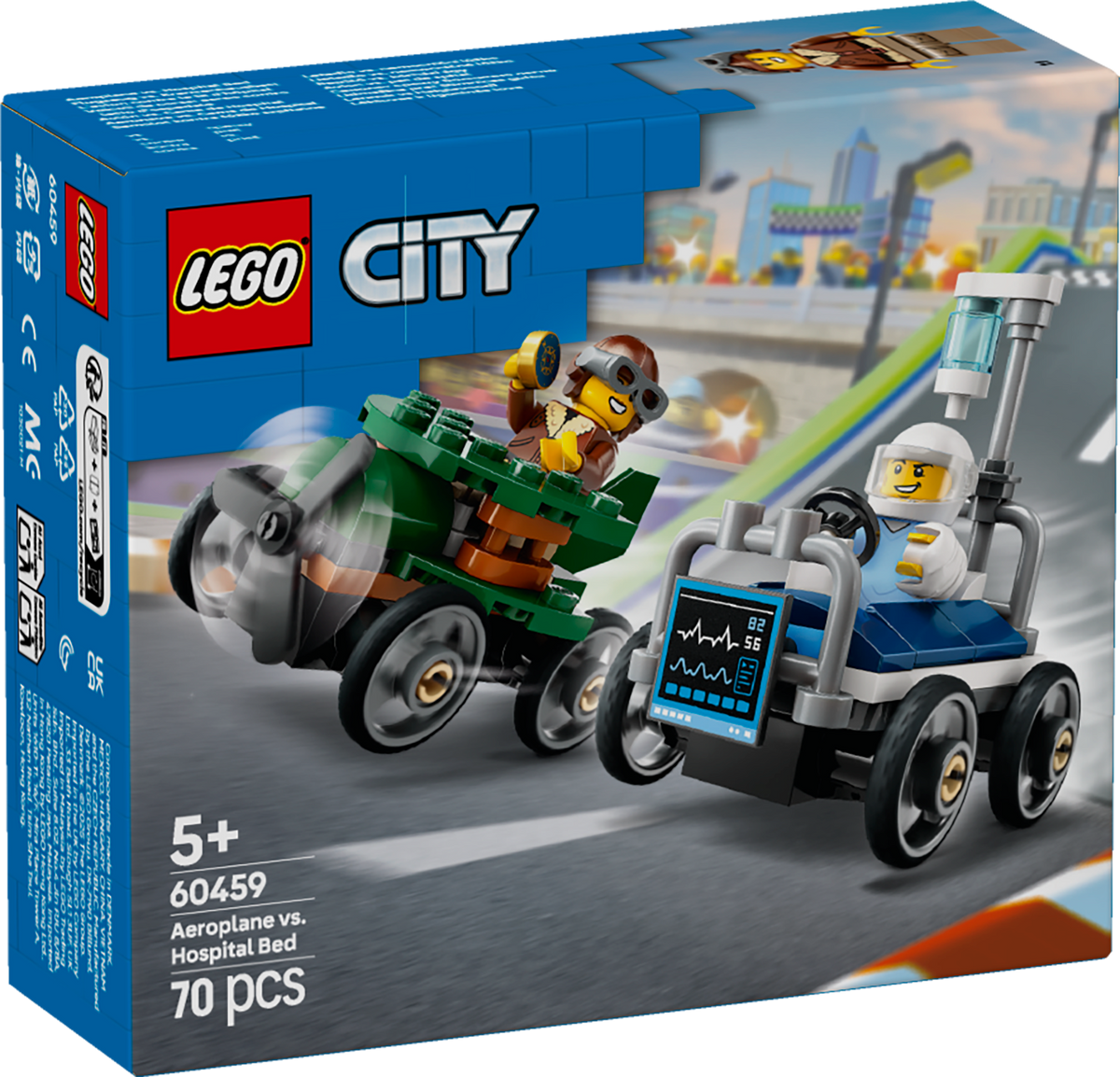 LEGO Race Car Pack: Plane vs Hospital Bed 60459 City