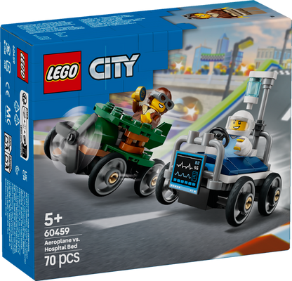 LEGO Race Car Pack: Plane vs Hospital Bed 60459 City