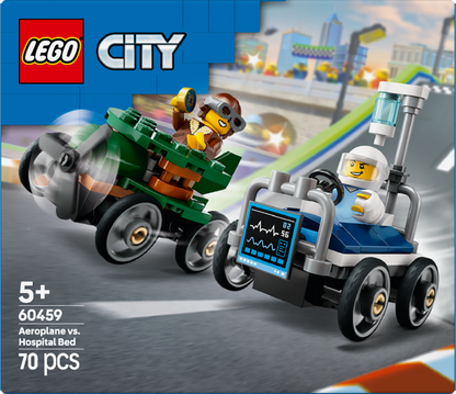 LEGO Race Car Pack: Plane vs Hospital Bed 60459 City