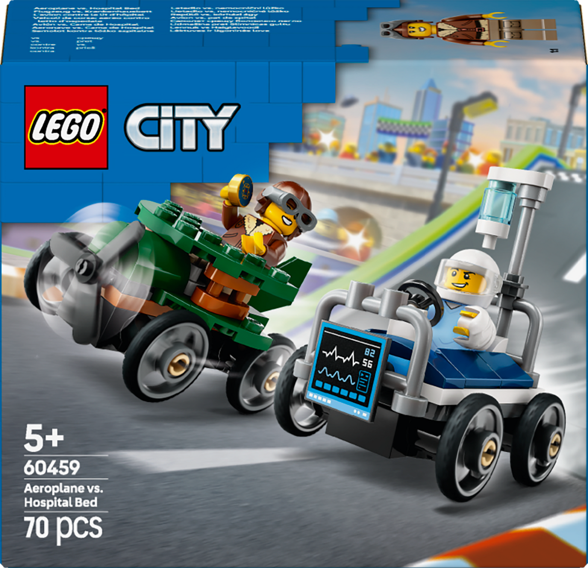 LEGO Race Car Pack: Plane vs Hospital Bed 60459 City