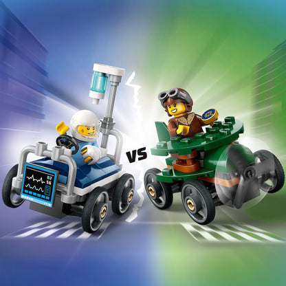 LEGO Race Car Pack: Plane vs Hospital Bed 60459 City
