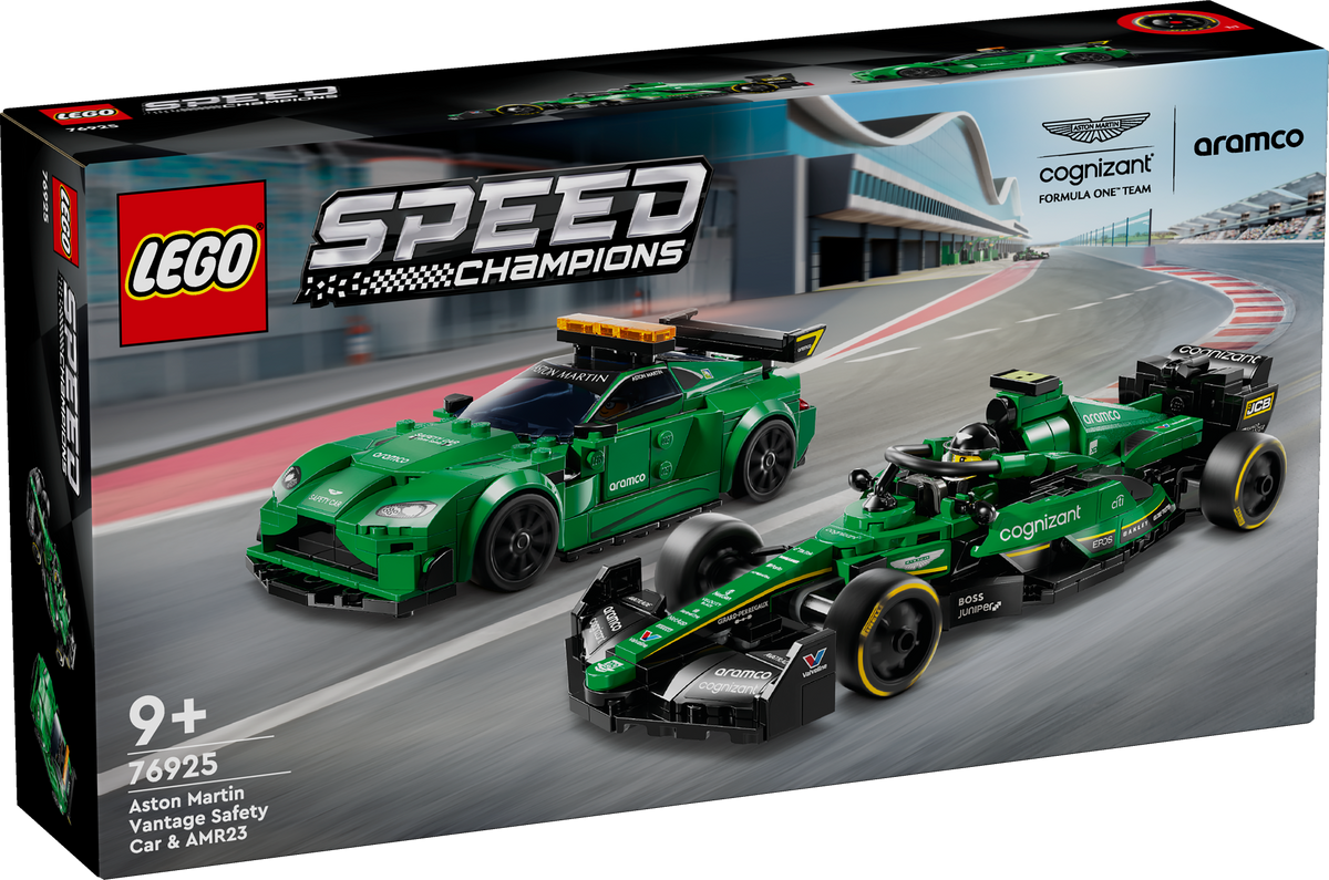 LEGO Aston Martin safety car and AMR23 76925 Speed Champions
