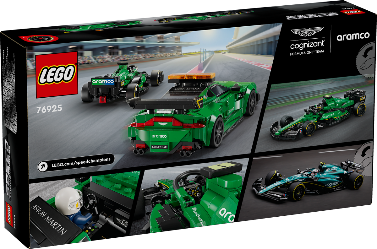 LEGO Aston Martin safety car and AMR23 76925 Speed Champions