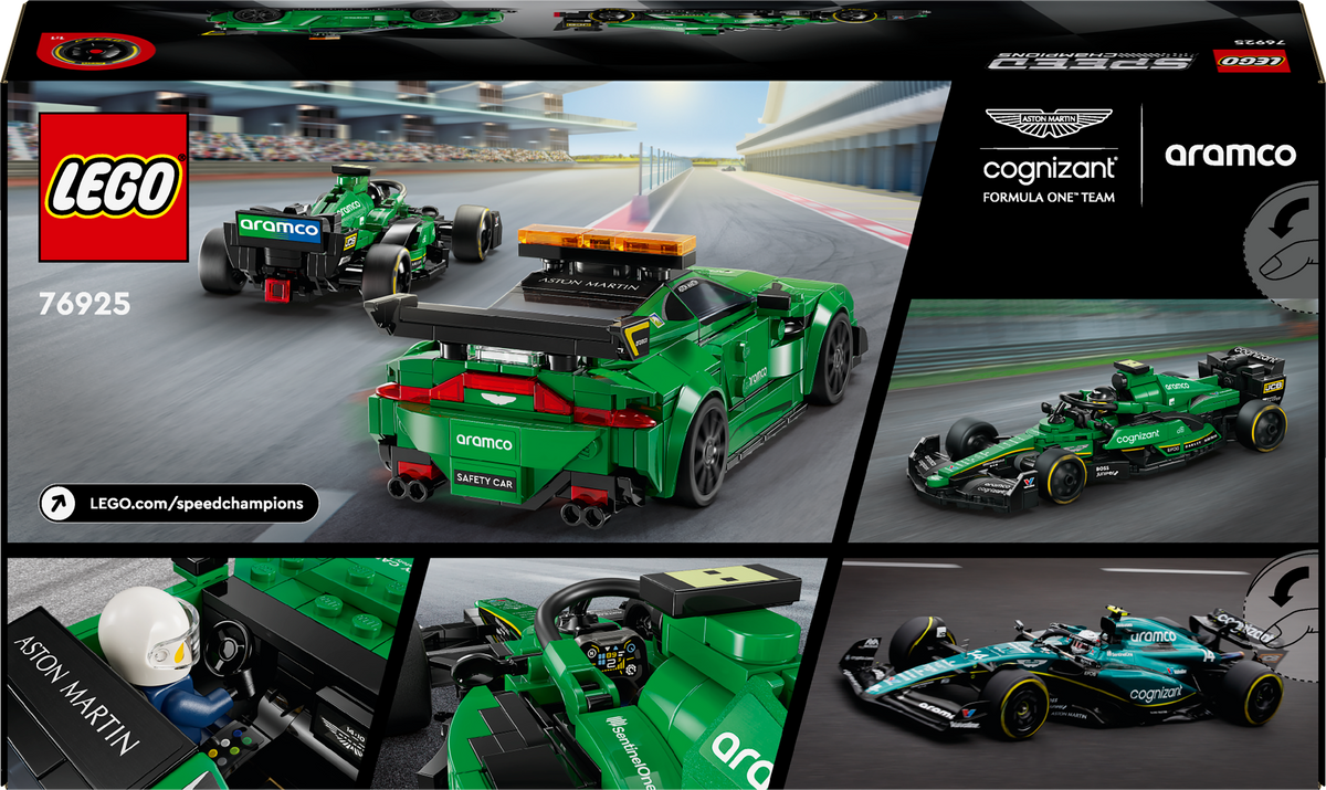 LEGO Aston Martin safety car and AMR23 76925 Speed Champions