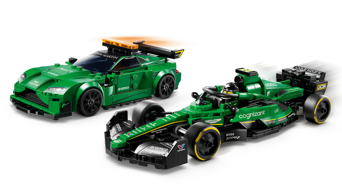 LEGO Aston Martin safety car and AMR23 76925 Speed Champions
