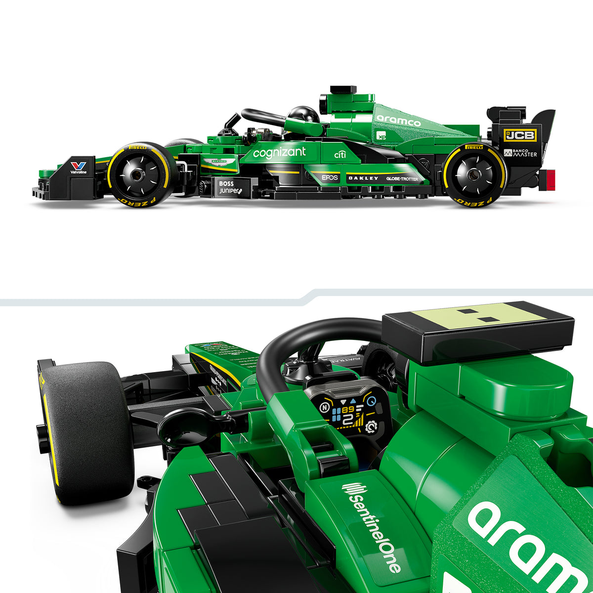 LEGO Aston Martin safety car and AMR23 76925 Speed Champions