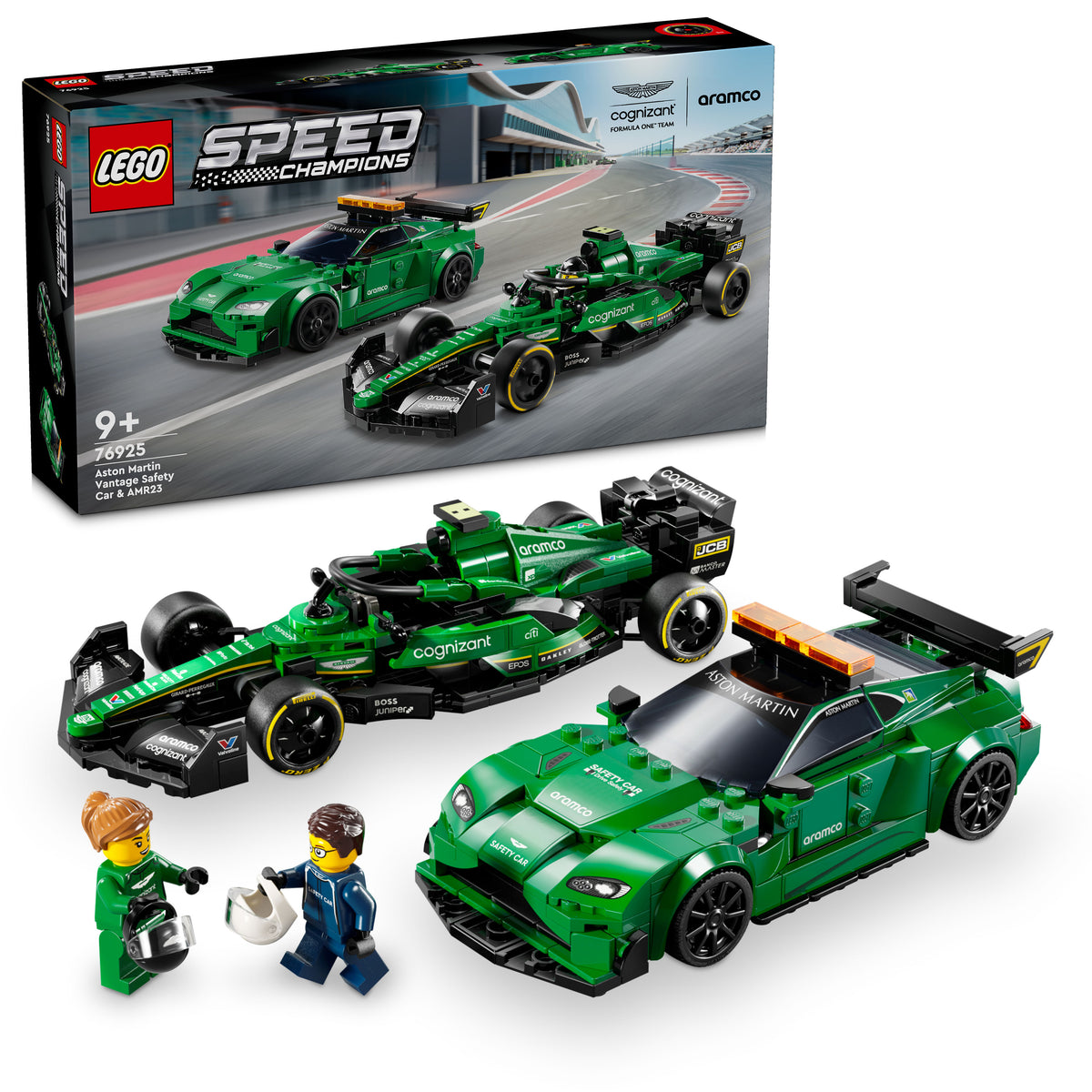 LEGO Aston Martin safety car and AMR23 76925 Speed Champions