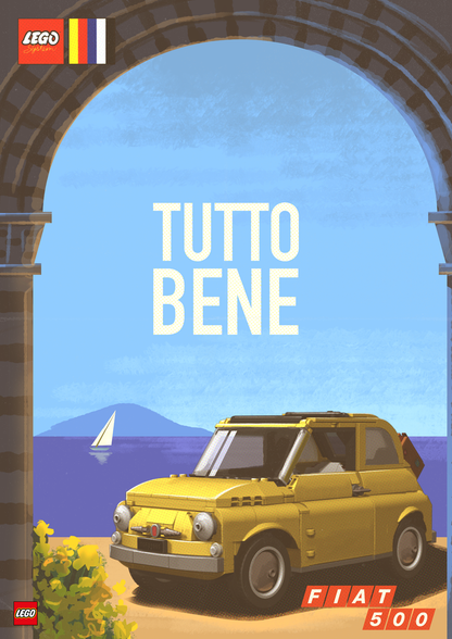 LEGO Fiat 500 gelb 10271 Creator Expert