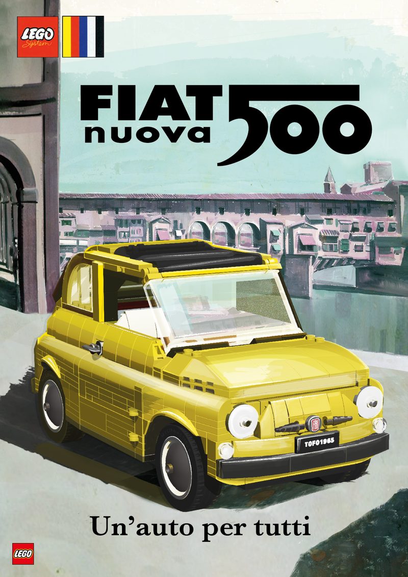 LEGO Fiat 500 gelb 10271 Creator Expert