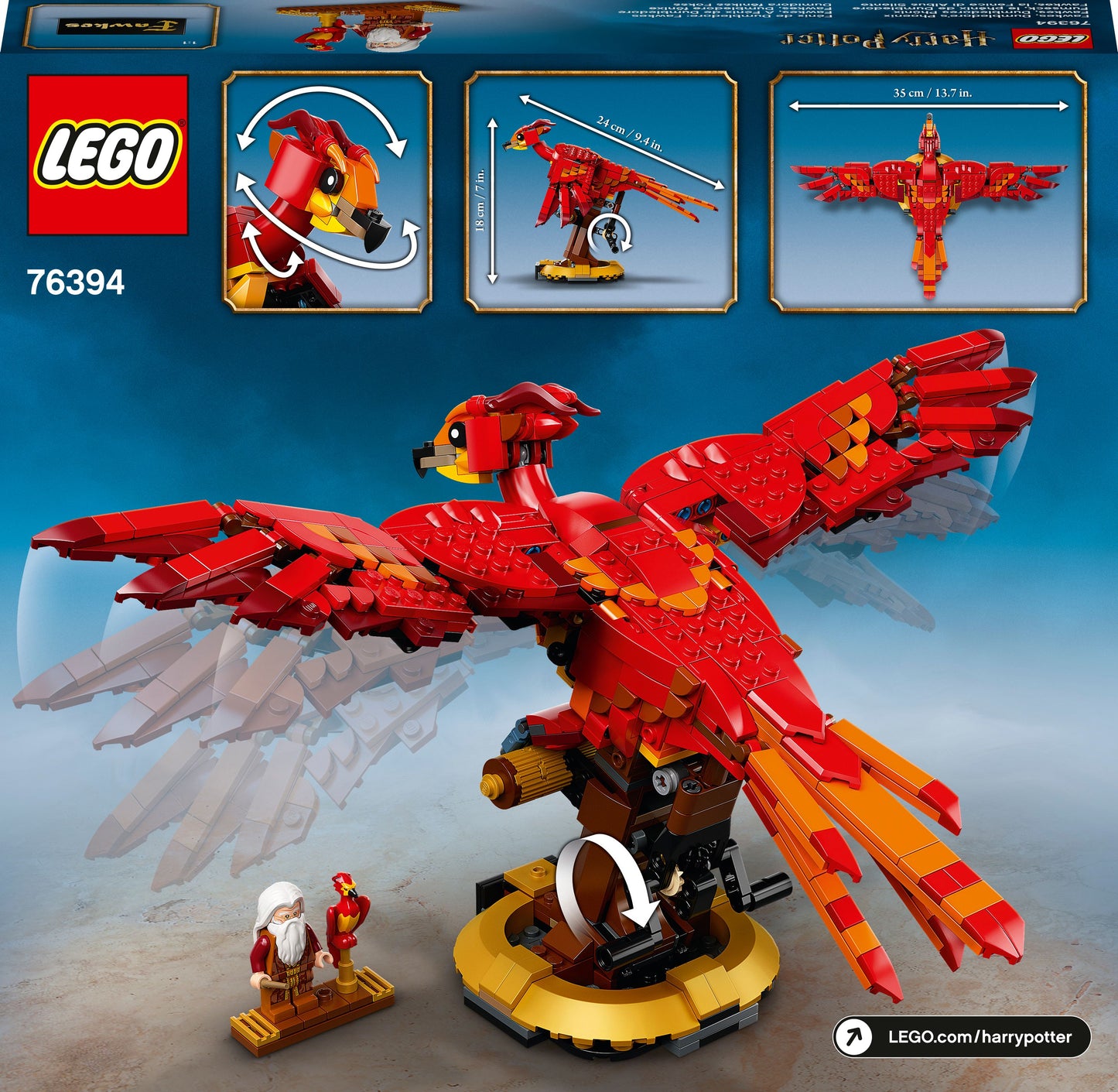 LEGO Fawkes, Dumbledore's Phoenix 76394 Harry Potter