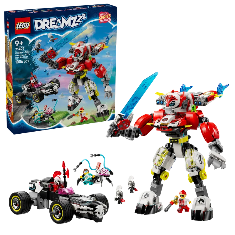 LEGO Cooper's Tiger Mech and Zero's HotRod 71497 Dreamzzz