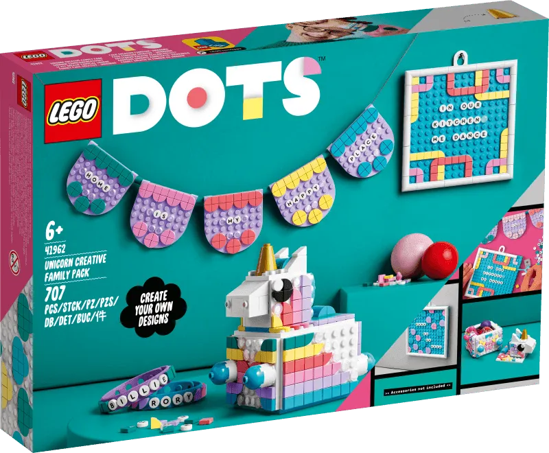 LEGO Unicorn Creative Family Pack 41962 Dots LEGO Dots @ 2TTOYS | Official LEGO shop😊🥰 LEGO €. 39.99